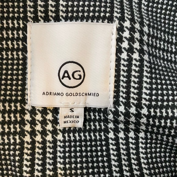 AG Adriano Goldschmied Evonne Black White Houndstooth Denim Jacket Size Small - Picture 6 of 6